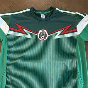 Mexico Soccer Football Futbol Jersey‎ Men's Large Green Remini Vintage